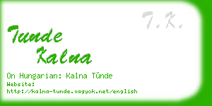 tunde kalna business card